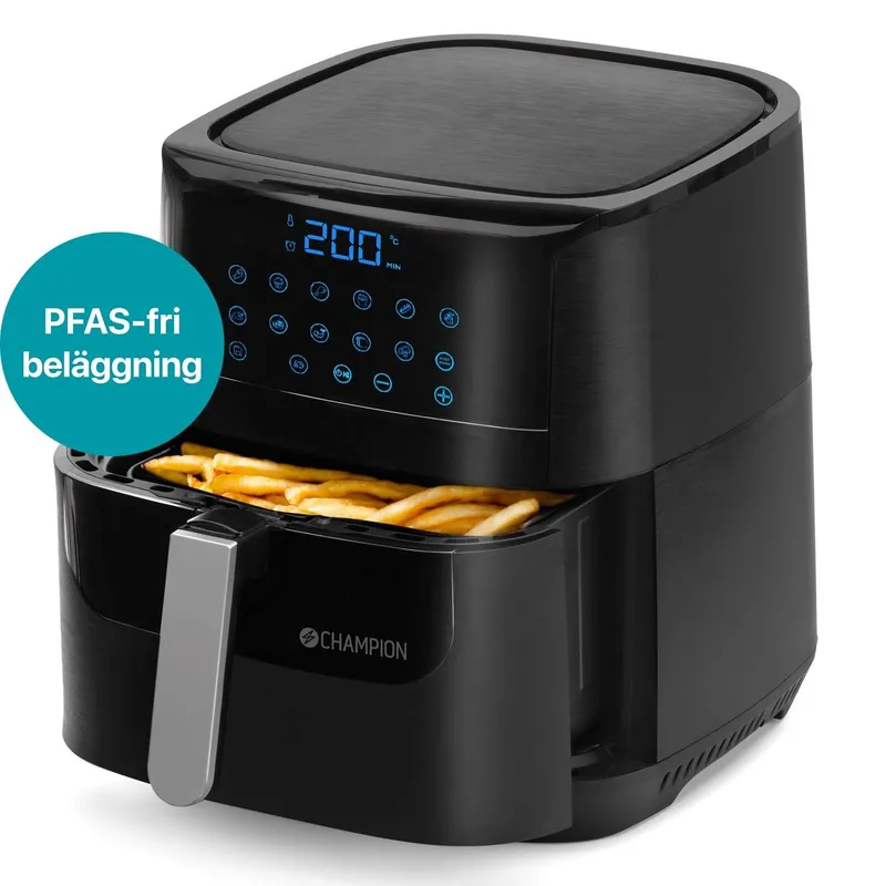 Champion Ceramic XL AF600 airfryer 5,5 liter, svart