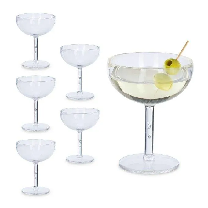 Cocktailskålar i plast, 6 st