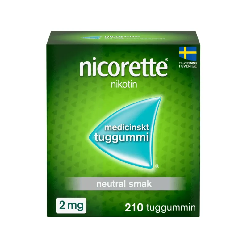 Nicorette, medicinskt tuggummi 2 mg 210 st
