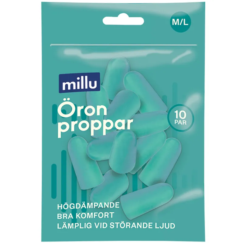 Millu Öronproppar Skum M/L 10 par
