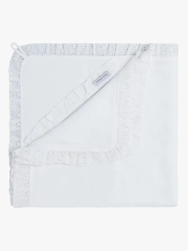 Baby’s Only Hooded Baby Filt Calm, White
