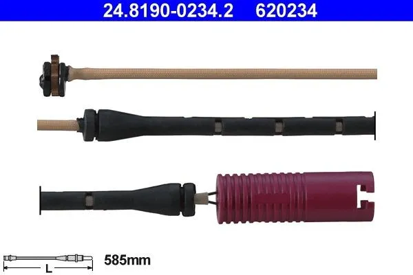 Slitagevarnare bromsbelägg ATE 24.8190-0234.2
