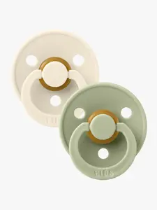 BIBS Colour Nappar - Stl. 2 - 2-pack - Rund - Sage/Ivory