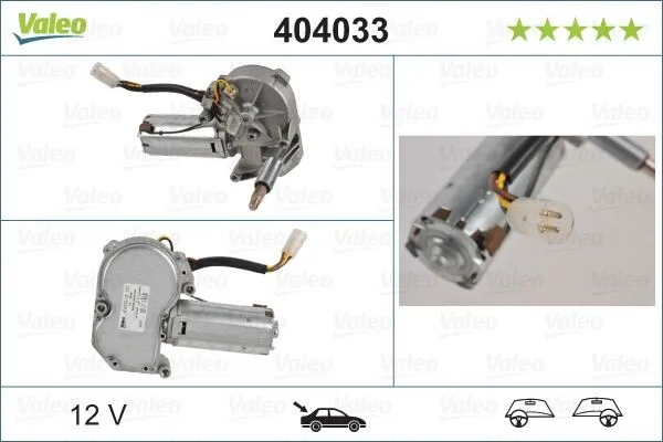 Vindrutetorkarmotor VALEO 404033