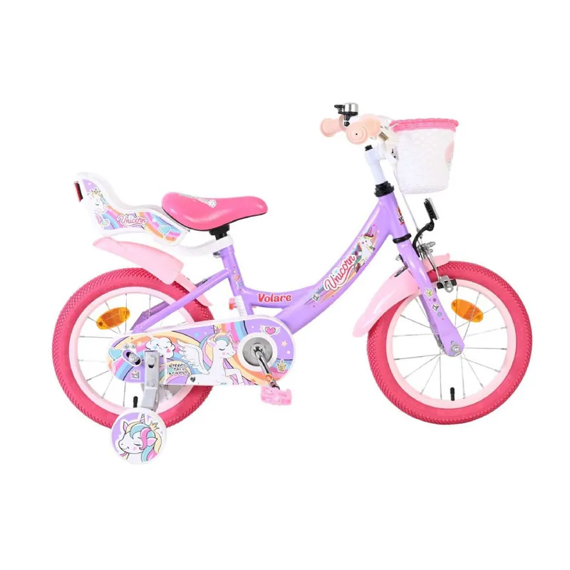 Volare Unicorn Cykel 14 Tum, Lila