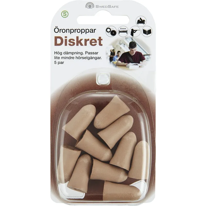 Swedesafe Diskret Öronpropp small 5-pack 10 st