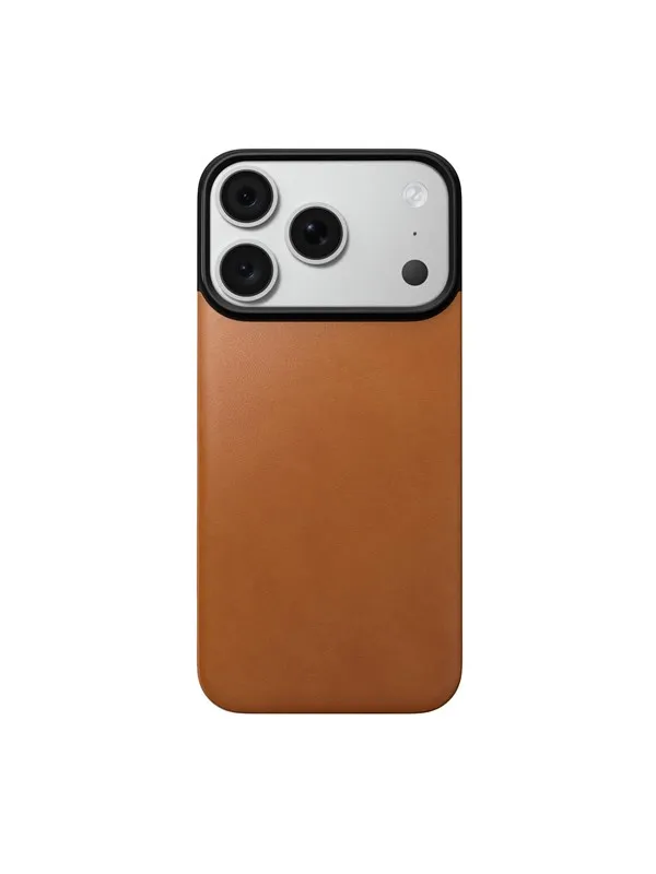 Nomad Magnetic Leather Back - saddle (Horween) - Magsafe - iPhone 18 Pro/17 Pro