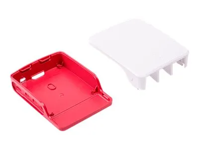 Raspberry Pi 4 B officiellt skal (röd/vit)