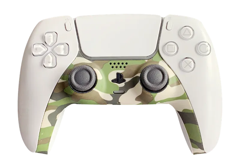 Piranha PS5 Controller Skins – Camo Green