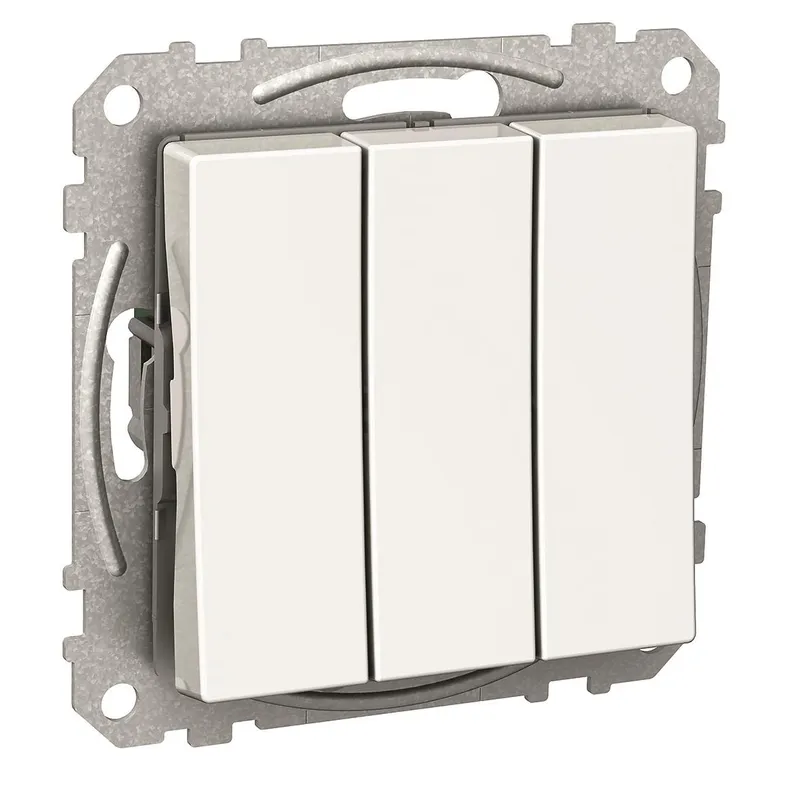 Schneider Electric Exxact Vipptryckknapp vit 3×1-polig
