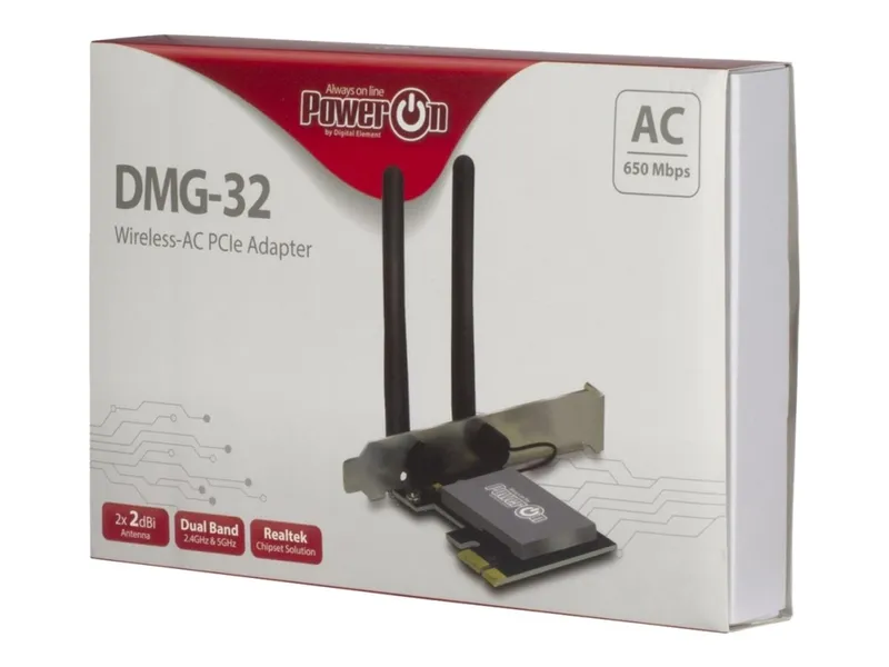 Inter-Tech DMG-32 – Nätverksadapter – PCI Express x1 – Wi-Fi 5