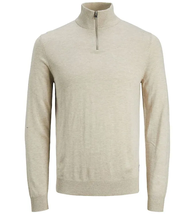 Jack & Jones Tröja - Stickad - Noos - JjeEmil - Havregryn/Melang (#3396)