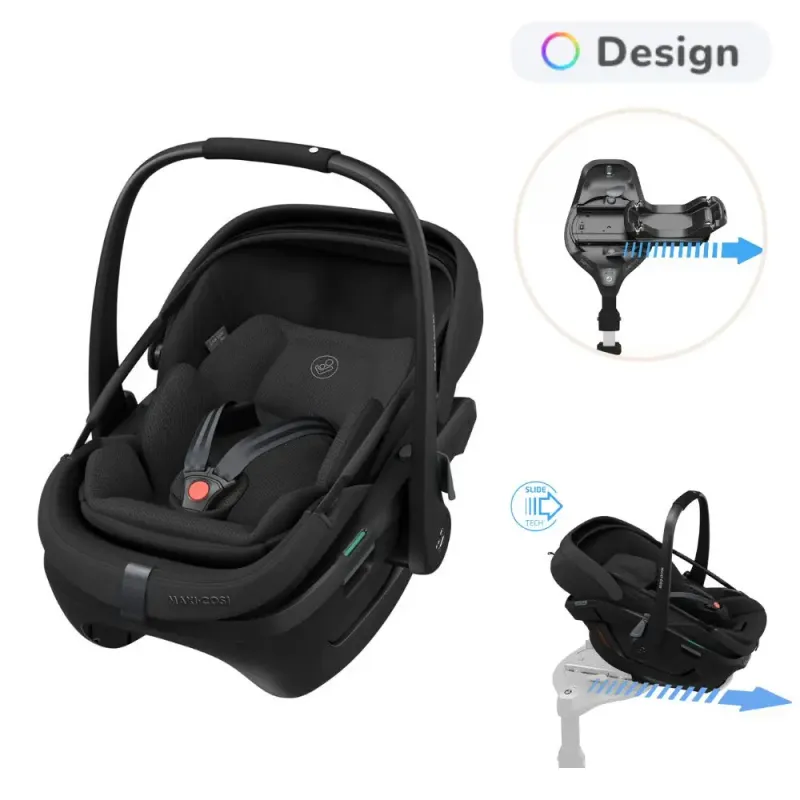 Maxi-Cosi Coral Slide Pro Babyskydd inkl. Familyfix Slide Pro Bas - Onyx Black
