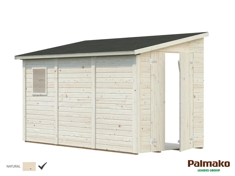 Palmako Mia Förråd 5,5 m²/inv. 5,2 m², obehandlad