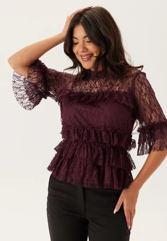 Frill Lace Blouse (#7177)