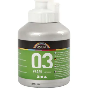 Akrylfärg metallic 500 ml Silver
