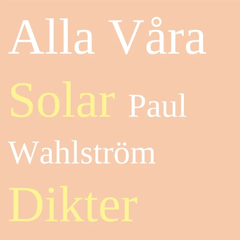 Alla Våra Solar: Dikter, E-bok