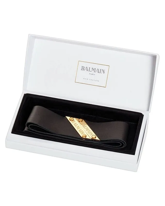 Balmain Genuine Leather Headband Black