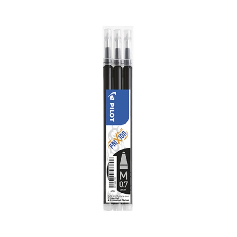 Refill Frixion 0,7 Svart 3-p, Pilot
