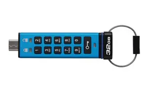Kingston Ironkey Keypad 200 32gb Usb-c Blå