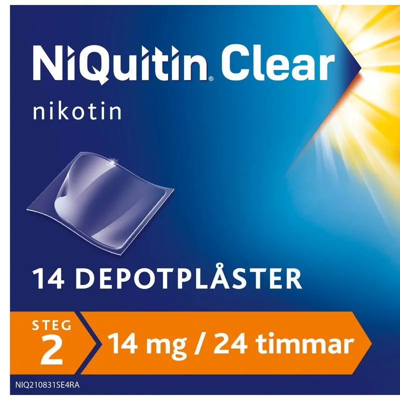 NiQuitin Clear 14 mg/24 timmar 14 styck Depotplåster
