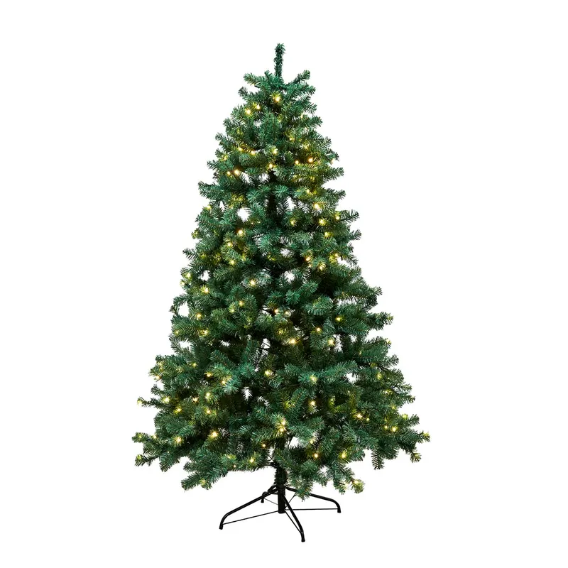 NORDIC WINTER Julgran plast PVC ”ASKE”, Klass B+, 210 x 138 cm m/LED
