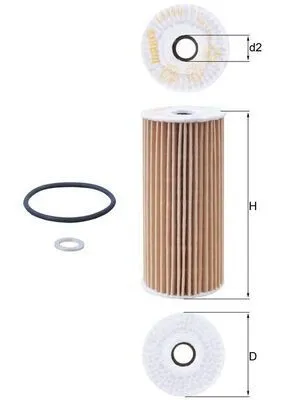 Oljefilter MAHLE OX 1048D
