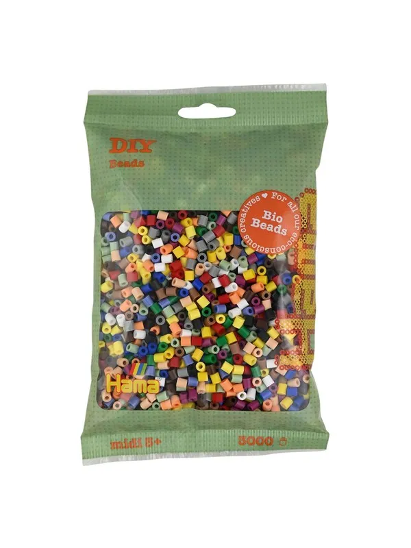 Hama Bio Midi Pärlor – 3000 st. – 199 Mix
