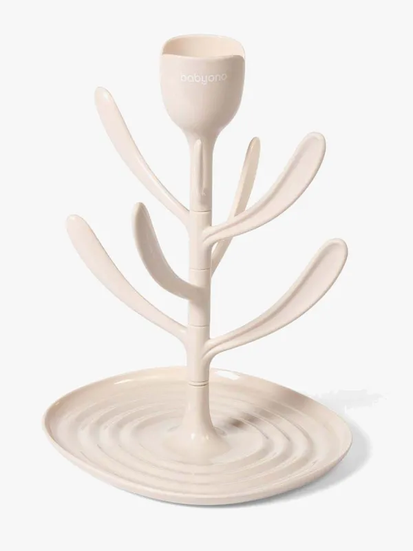 Babyono Diskställ för Flaskor Tulpan, Beige