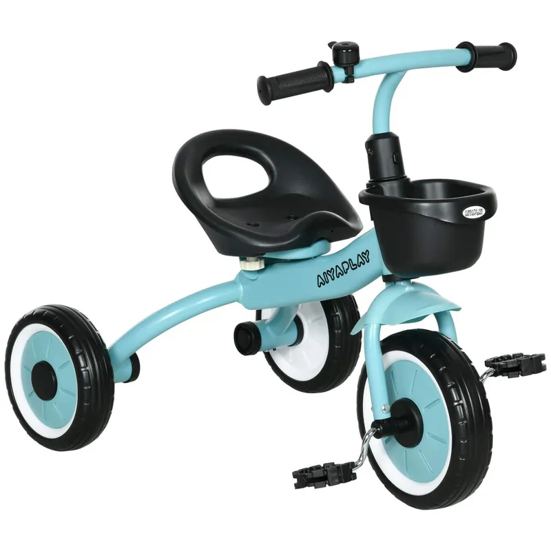 Trehjuling Barncykel med Korg & Justerbar Sits