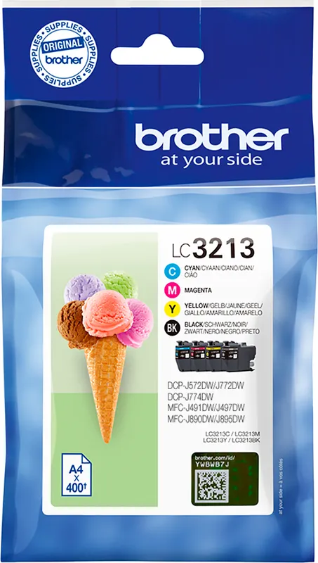 Brother LC3213VALDR / LC 3213 Value 4-Pack