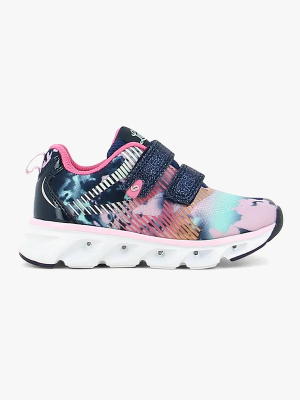 Leaf Skalka Blinkande Sneakers, Marinblå/Rosa, 26