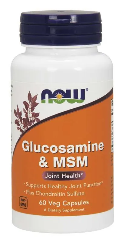 NOW Foods - Glukosamin & MSM, 60 vegetabiliska kapslar