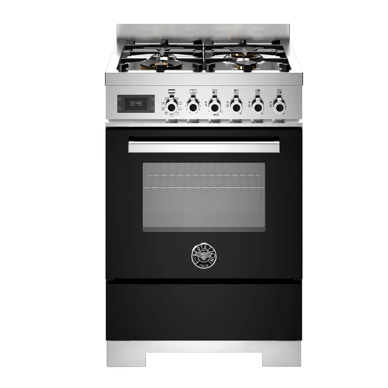 Professional – Gasspis 60 cm (1 ugn) – Svart – Bertazzoni