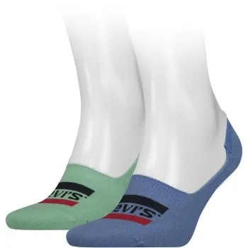 Levis Strumpor 2P Sportswear Logo Seasonal Low Rise Sock Blå/Grön Strl 43/46
