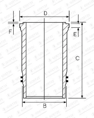 GOETZE ENGINE 15-458580-00 Cylinderfoder