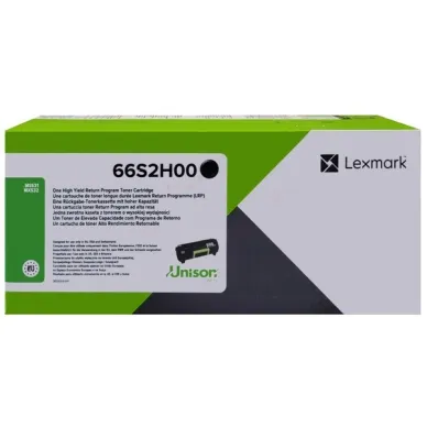 Lexmark 66S2H00 Lexmark Tonerkassett Return Svart, hög kapacitet