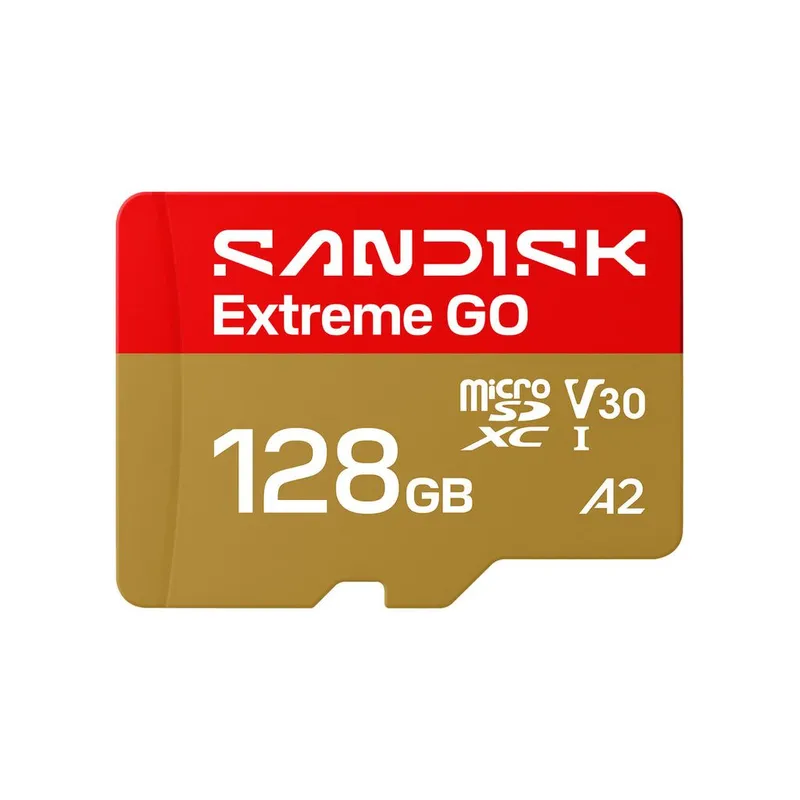 SanDisk Extreme Go - Flash-minneskort - 128 GB - A2 / Video Class V30 / UHS-I U3 - microSDHC UHS-I