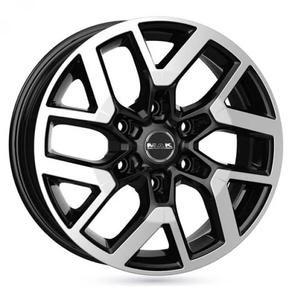 MAK Gravel Black Machined Face - 6/120 ET52 B74