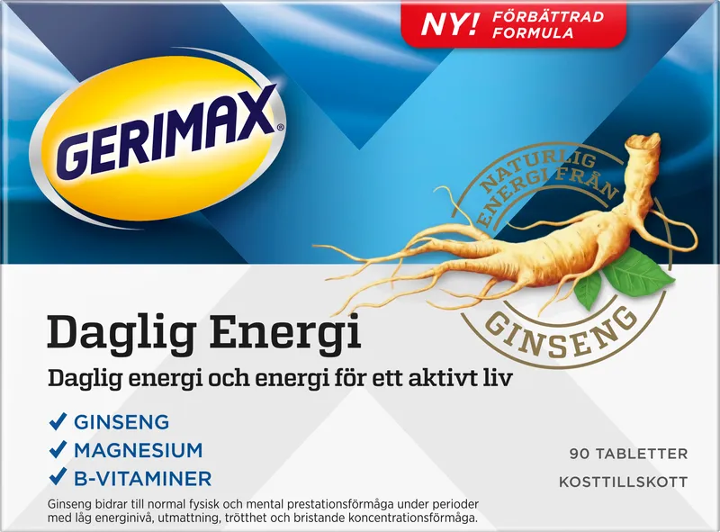 Daglig Energi Med Ginseng 90 tabletter