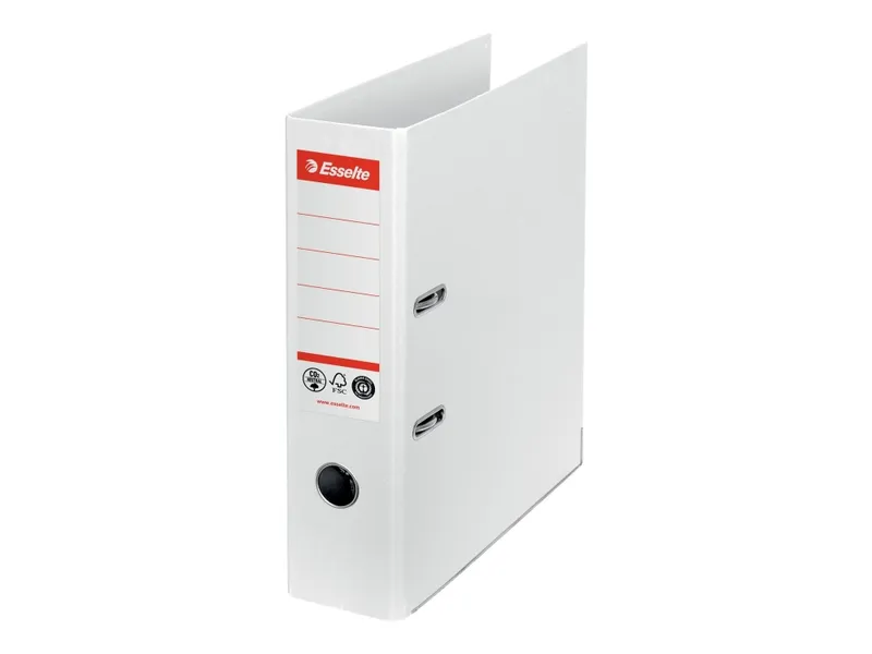 Esselte – Spakbågesfil – ryggbredd: 75 mm – för A4 (210 x 297 mm) – kapacitet: 500 ark – vit