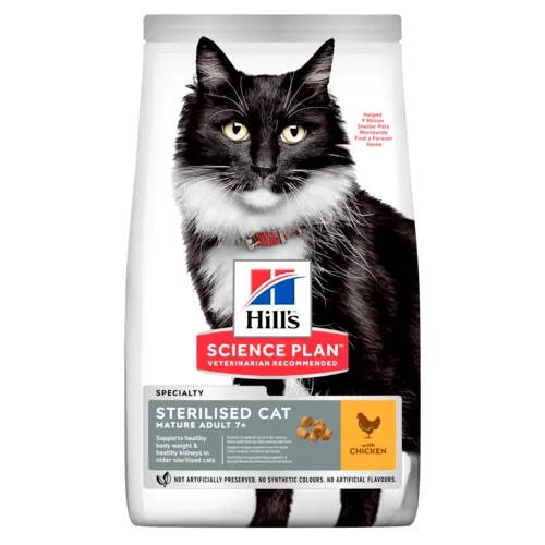 Hill’s Science Plan Sterilised Cat Mature Adult 7+ Chicken 3 kg