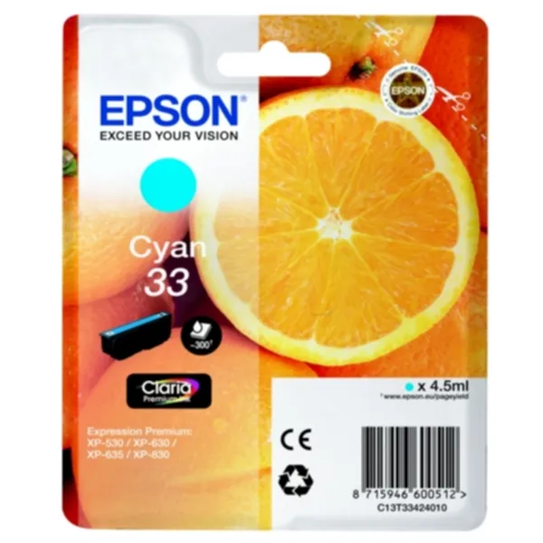 Epson T3342 Epson 33 Bläckpatron Cyan