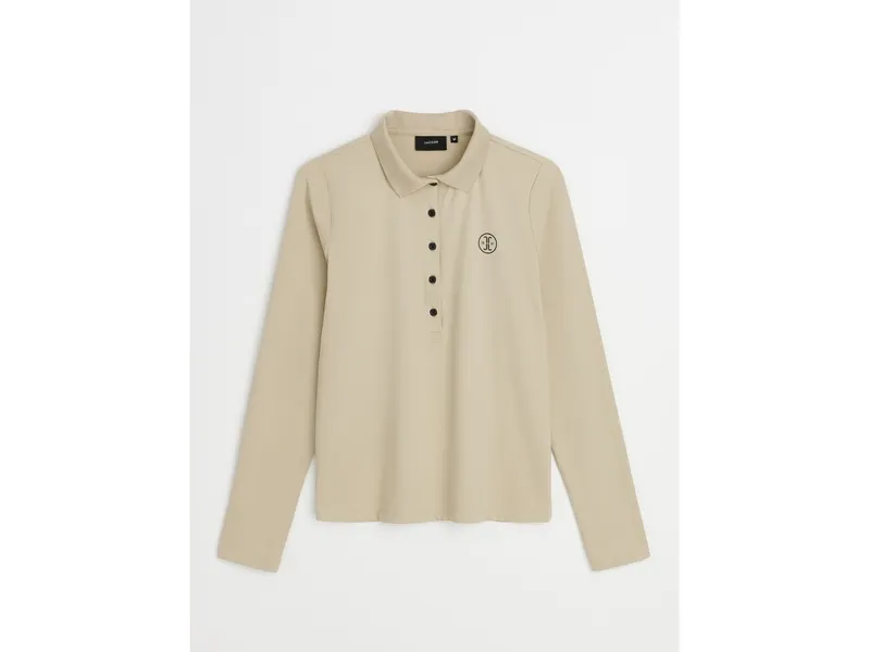 Ylva Långärmad Piké Beige XL