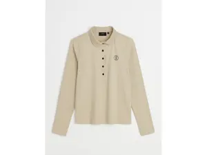 Ylva Långärmad Piké Beige XL