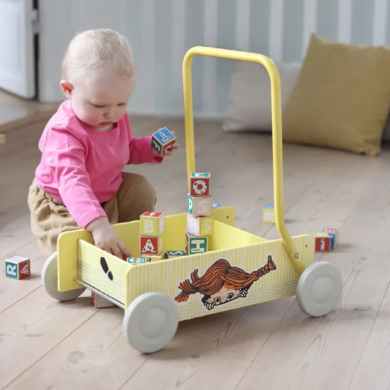 Pippi Långstrump Lära-gå-vagn, Gul