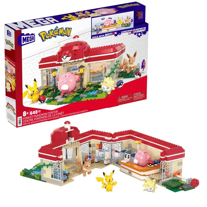 Mega Forest Byggset Forest Pokémon Center 648 Bitar