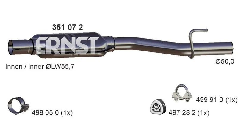 Mittenljuddämpare ERNST 351072
