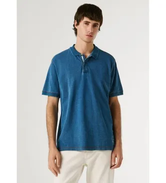 Pepe Jeans för män. PM5400077 Callum Polo blå (XL), Casual, Bomull, Kort ärm