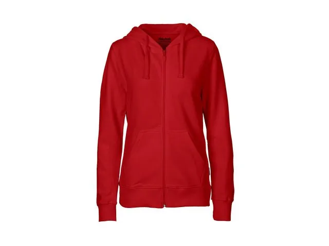 Hoodie zip NEUTRAL O83301 dam röd